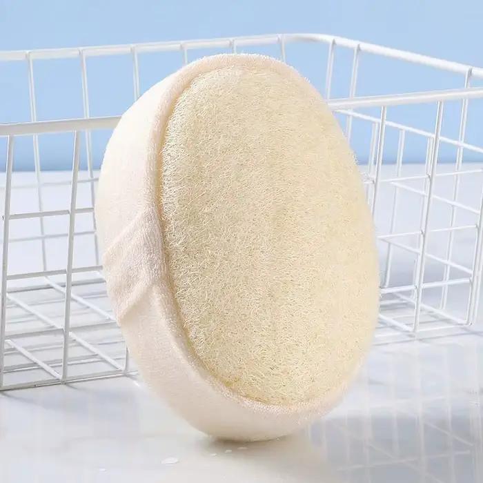 Éponge exfoliante ovale naturelle en luffa, en fibres végétales biodégradables, pour le corps, pour 