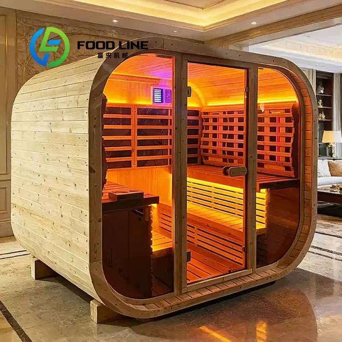 Kits de sauna extérieur haut de gamme, construction durable, montage facile, sauna infrarouge commer