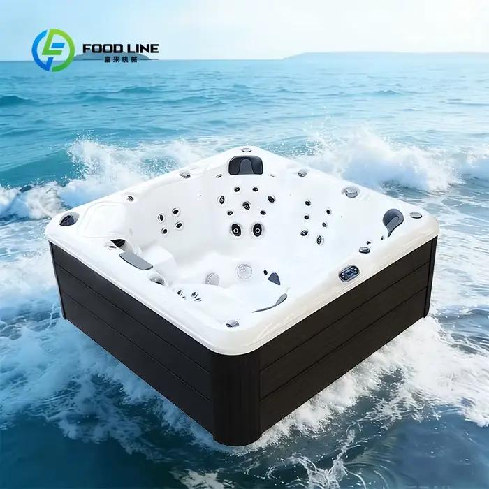 Piscine de nage extérieure sur mesure de 7,5 m, spa jacuzzi pour jardin et usage commercial