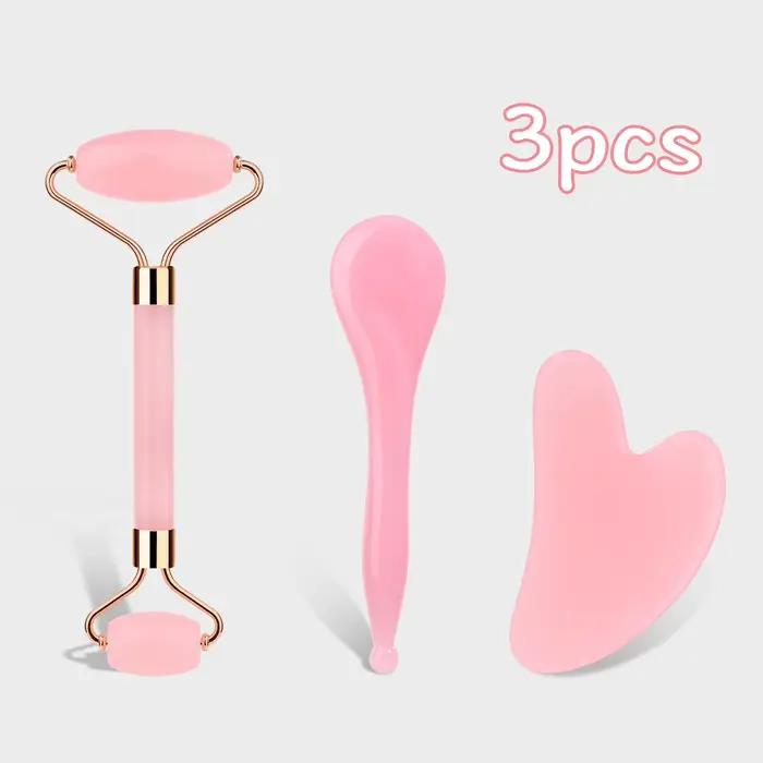 Ensemble de 3 rouleaux de massage, bâton de massage facial pour les méridiens, outil de massage faci