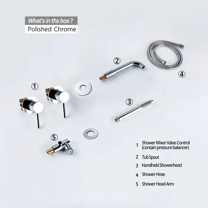 Mitigeur de douche ensemble de douche chaude et froide 2 voies inverseur de commande robinet de douc