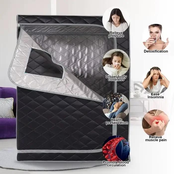 Sauna à vapeur portable SMARTMAK pour deux personnes tente de sauna à domicile spa cuiseur à vapeur salle de sauna grande capacité détente bien-être occasions spéciales