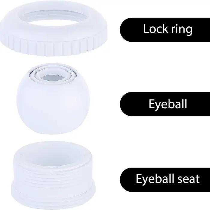 Buse de massage pour piscine et spa – Raccord de jet de retour de globe oculaire réglable pour entrée/sortie de baignoire