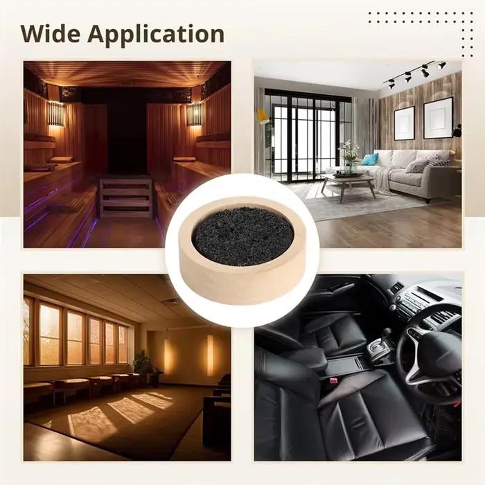 Diffuseur d'huiles essentielles de roche de lave en bois pour relaxation et décoration à offrir pour sauna, bureau, chambre à coucher et salle de bain