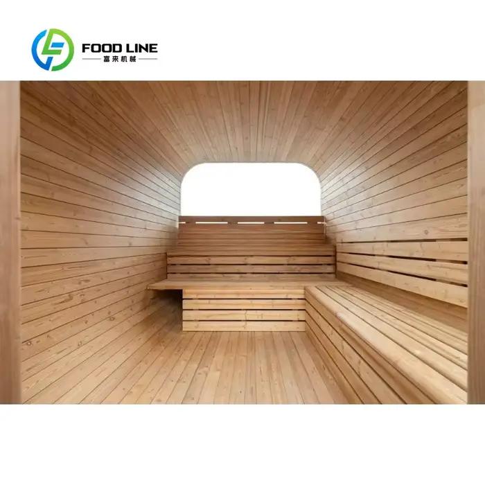 Cabine de sauna extérieure de grande taille en verre