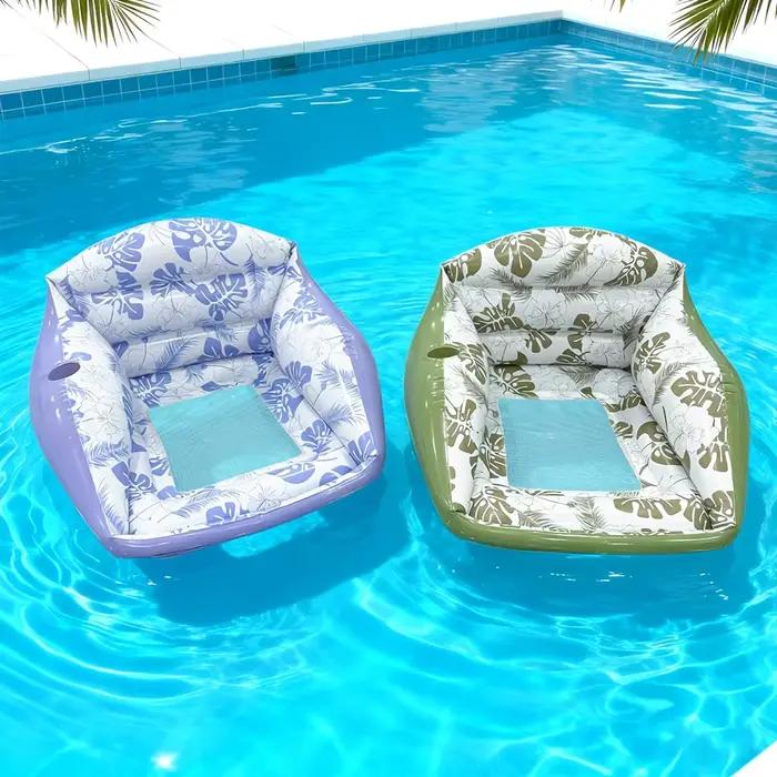 Fauteuil gonflable carré pour jeux aquatiques estivaux