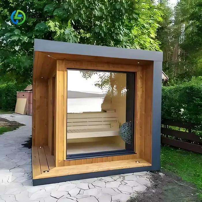 Sauna extérieur classique en cèdre naturel résistant aux intempéries pour 2 à 4 personnes