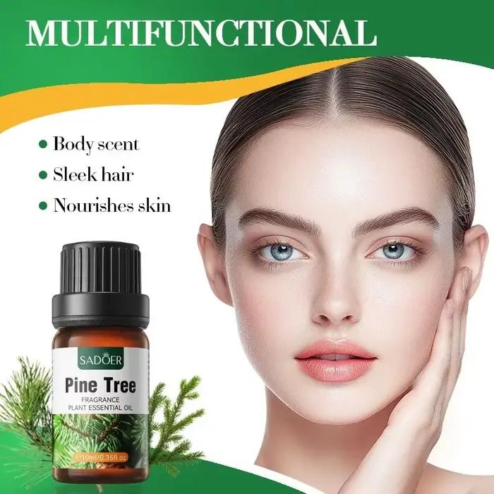 SADOER Huile Essentielle de Bergamote 10ml, Huile Aromatique Naturelle pour Diffuseur, Fabrication de Bougies et Savons, Huile de Massage, Parfum Lavande Poivre