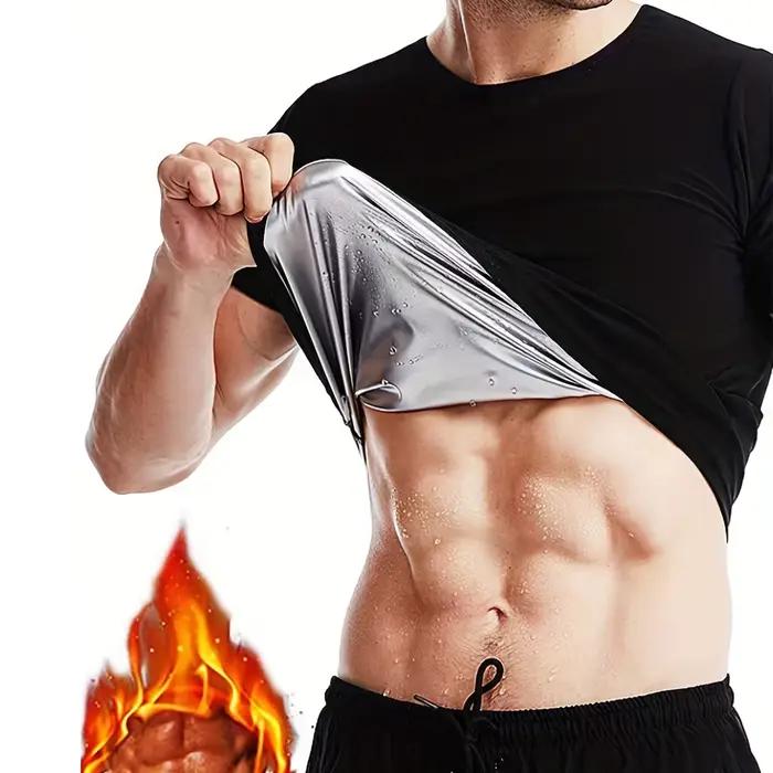 Sauna Sweat Suit Shapewear haut manches courtes hommes Performance T-Shirt confortable entraînement