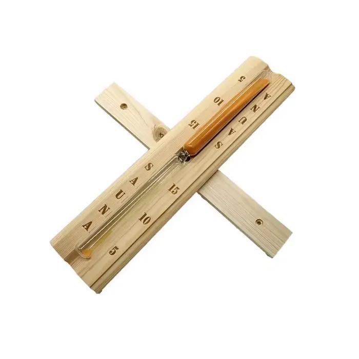 Sablier de sauna en verre et bois pour salle de vapeur ou bain turc élégant pour femmes et hommes usage détente et relaxation