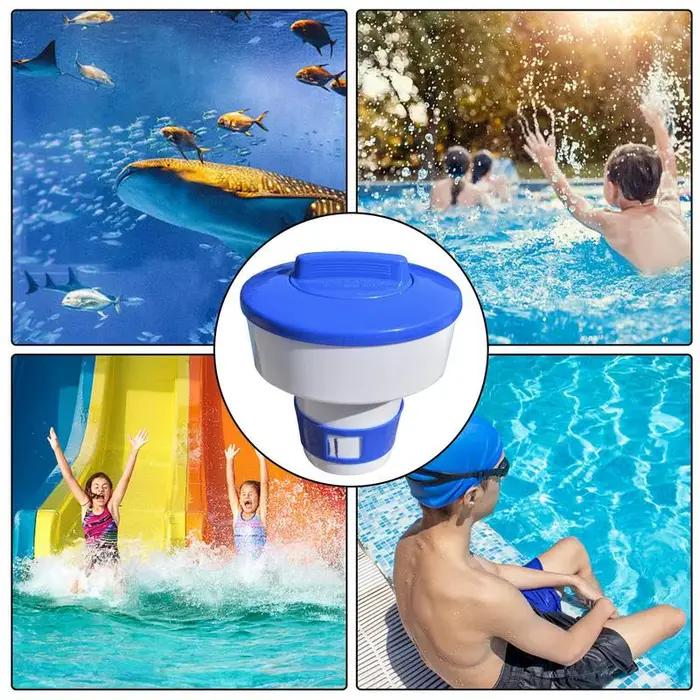 Distributeur flottant de tablettes de piscine grande capacité pour livres et natation spa bain à remous eau propre et fraiche