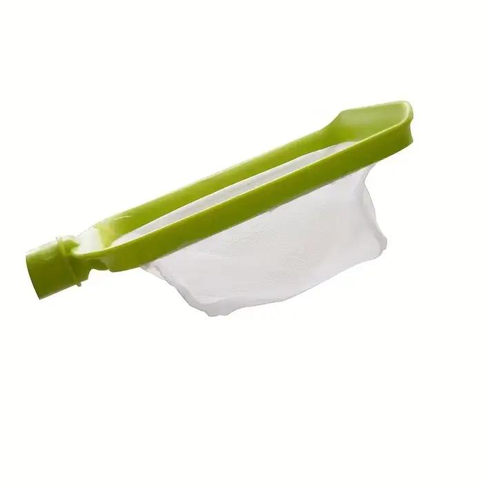 Filet de nettoyage de piscine portable vert – Poignée ergonomique et maille durable