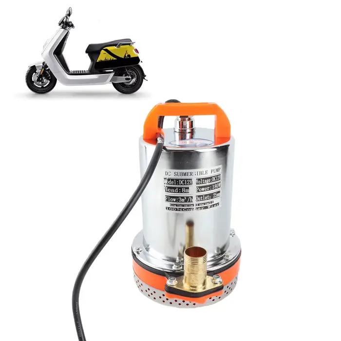 Pompe submersible à petite batterie solaire pour nettoyage de piscine et irrigation jardin, 8mètres de hauteur de refoulement, 2.1mètres de câble DC pour jardinage et gestion de l'eau