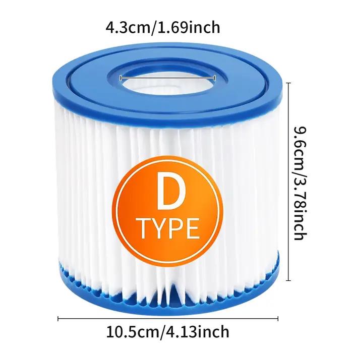 Cartouche filtrante de type D pour piscine et spa Intex