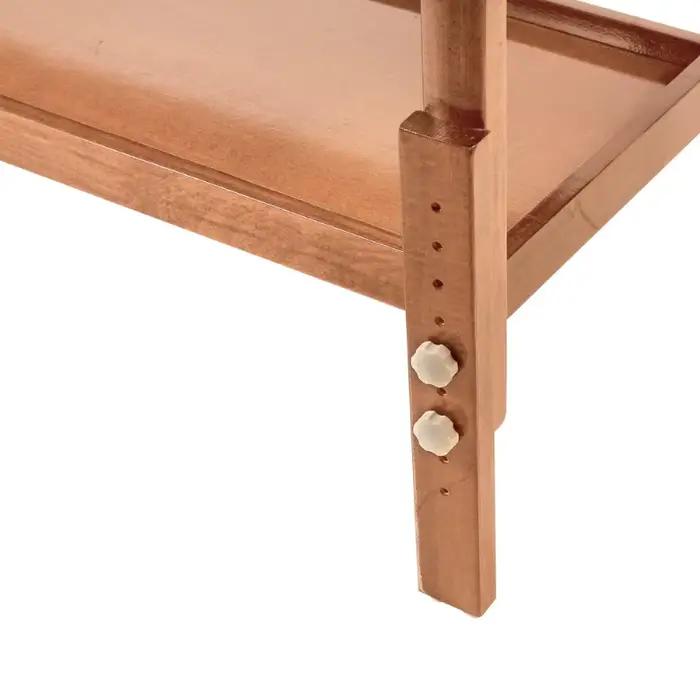 Lit de massage fixe de luxe, support en bois pour spa de salon haut de gamme