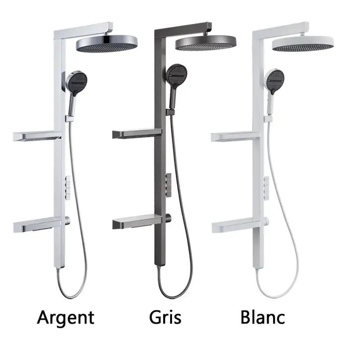 Système de douche HOShower de luxe avec écran numérique multifonctionnel et rangement mural pour cascade et pluie