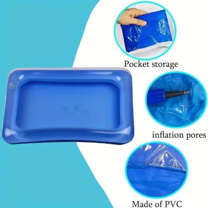 Bassin de nettoyage gonflable multifonctionnel pliable pour les pieds avant baignade moderne pour usage extérieur piscine jardin camping détente familial actividades户外游泳池脚部清洁充气多功能折叠浴盆使用前沐浴放松享受
