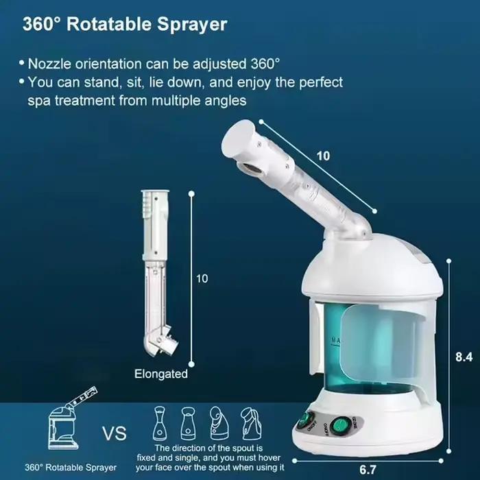 Vaporisateur Facial en Acier Inoxydable et ABS pour Nettoyage Profond et Blanchiment de la Peau Occasions Spéciales Usage Domestique et Commerciaux