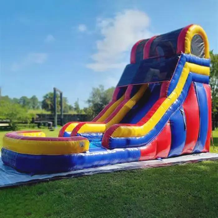 Installation aquatique gonflable 8x3 mètres toboggan aquatique pour extérieur et intérieur usage familial scolaire et commercial