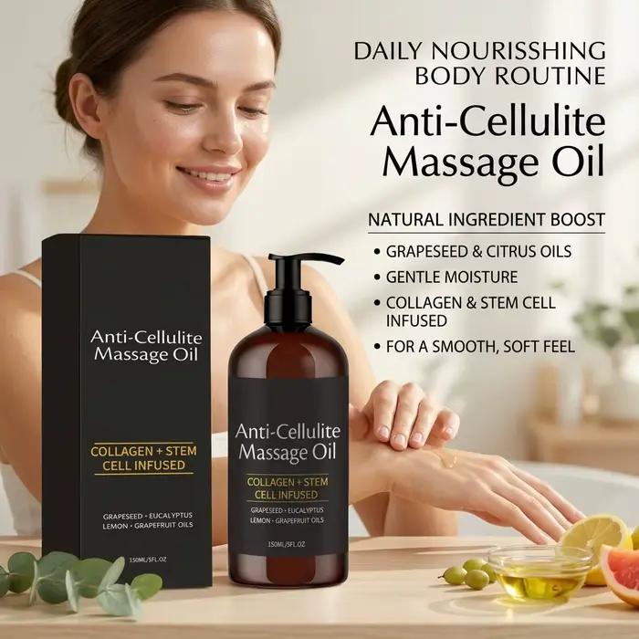 Huile Essentielle Revitalisante pour Massage, Détente Musculaire, Apaisement de la Peau, Éclaircissement, Amélioration de l'Élasticité Cutanée, Huile Hydratante au Collagène pour le Corps