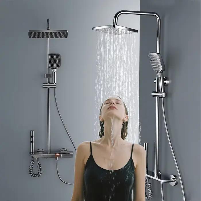Robinet de salle de bains moderne de luxe en laiton avec système de douche réglable pour baignoire colonne douche montage mural occasions spéciales