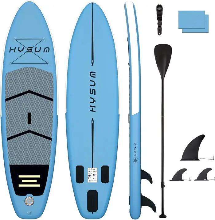 Planche à pagaie gonflable étanche HYSUM SUP 10'*30"*6'' pour stand-up paddle aquatique avec accesso