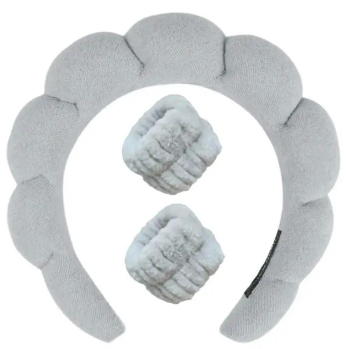 Bandeaux de sauna en éponge bouffante pour femmes et filles, masque facial de yoga, cheveux de sport