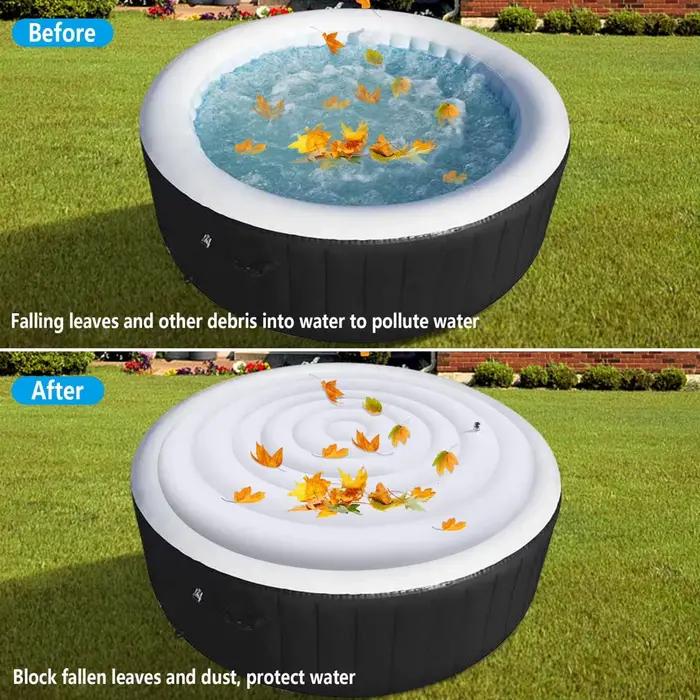 Couvercle rond d'économie d'énergie pour jacuzzi, facile à gonfler, rétention de chaleur, couvercle
