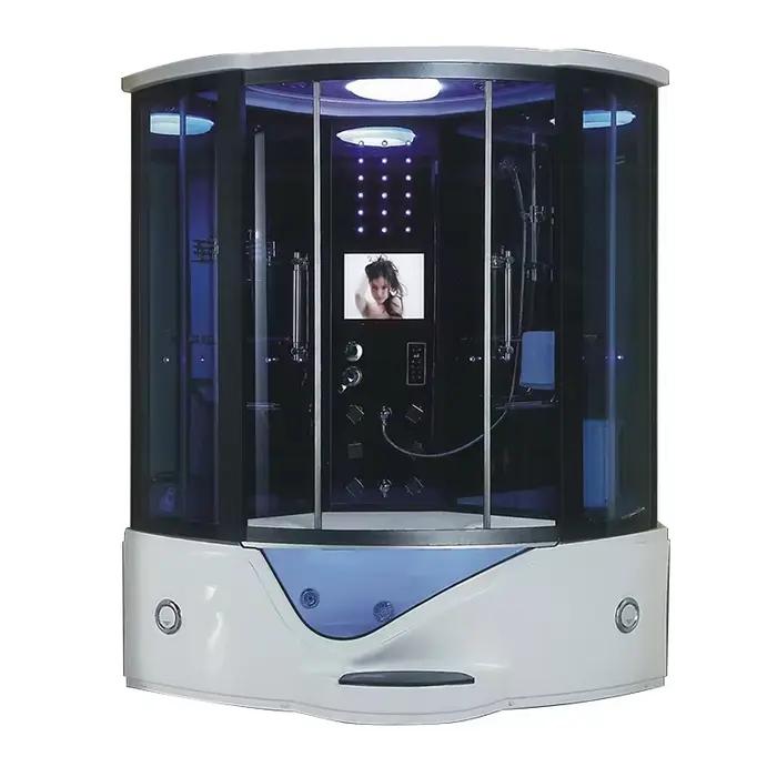 Cabine de douche vapeur double personne 1500x1500x2150mm avec TV, Wi-Fi et connexion Starlink, sauna