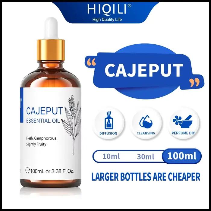Huile Essentielle de Cajeput Premium pour Bien-être Respiratoire et Peau, Utilisation en Massage et Diffuseur, Occasions Spéciales et Santé Respiratoire