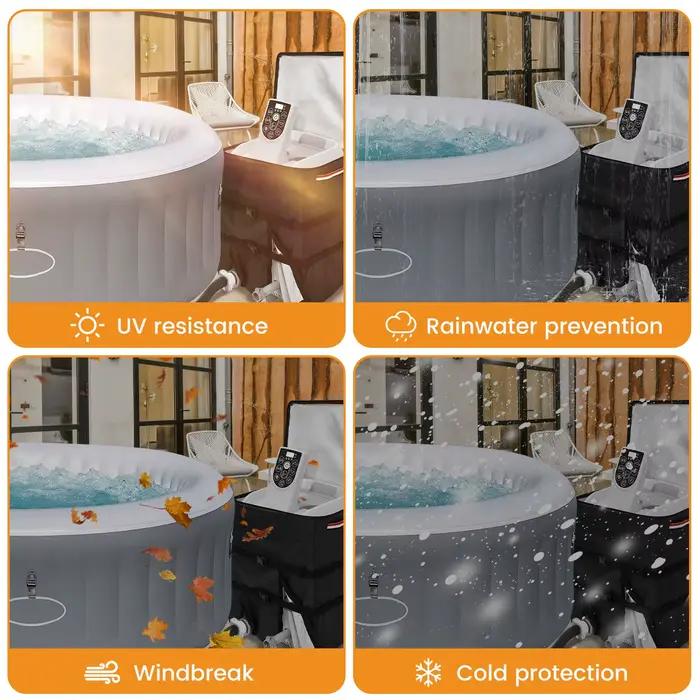 Couvercle de pompe de chauffe-eau gonflable universel pour spa