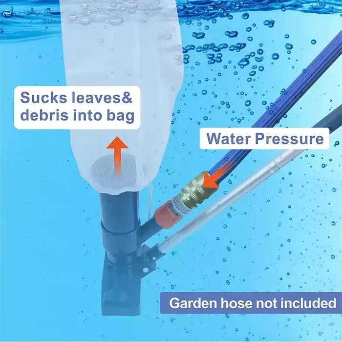 Aspirateur à jet subaquatique pour piscine avec brosse