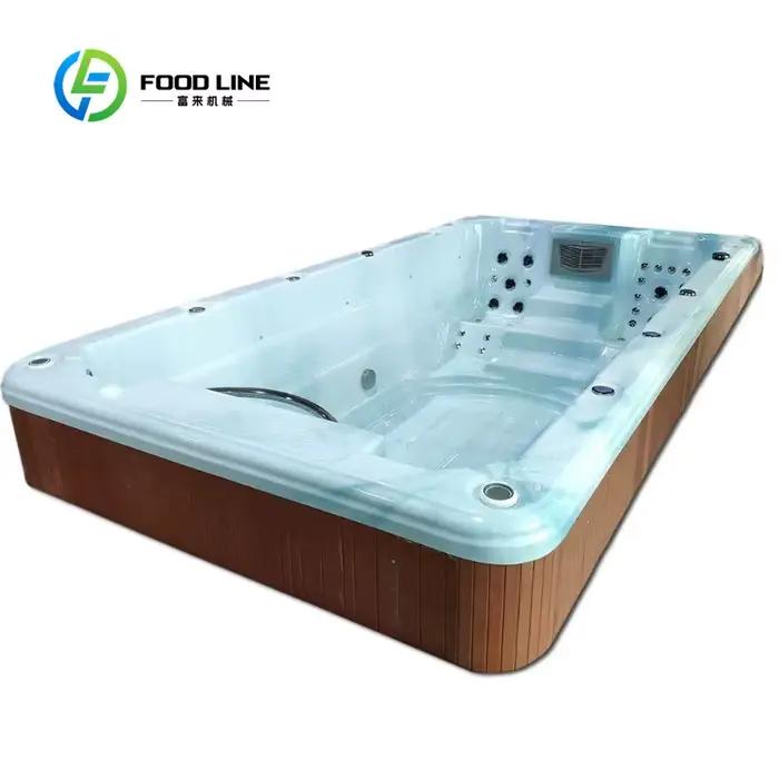 Spa de nage et de remise en forme personnalisé 11M pour 15-16 personnes, extra large, en acrylique, autoportant, double zone, modern style, pour villa et occasions spéciales