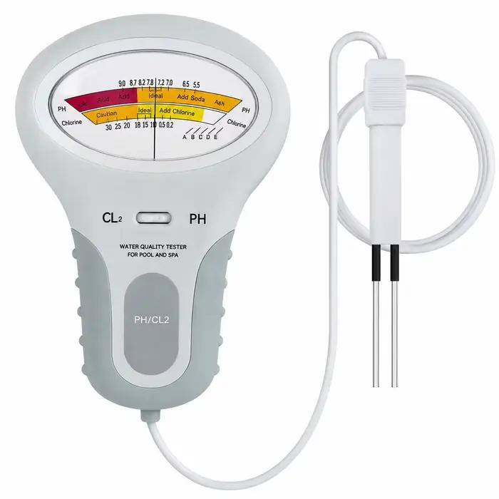 Kit de testeur d'eau double pH et chlore pour piscine spa aquarium bain à remous facile à utiliser pour maintenir la qualité de l'eau