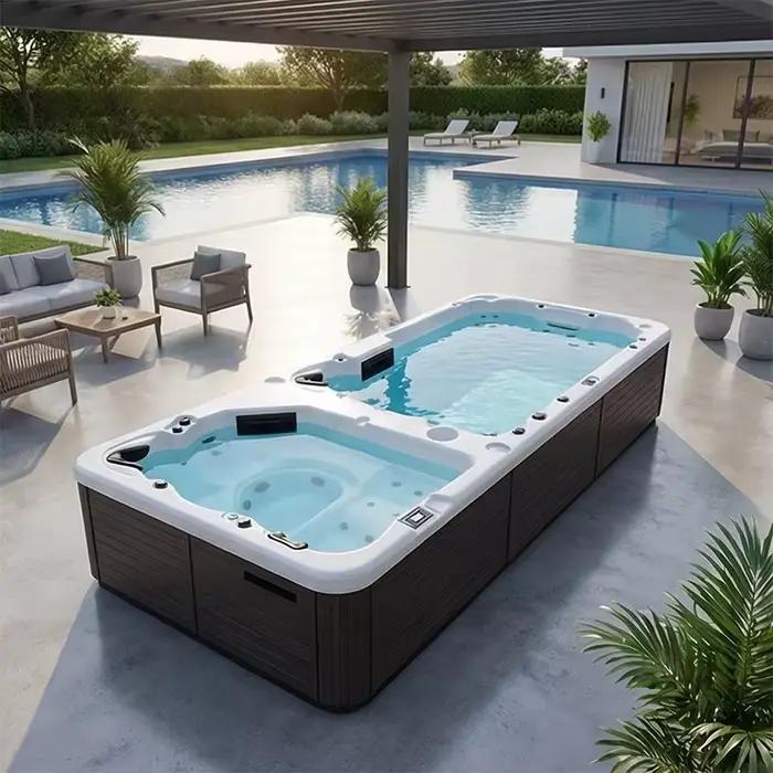 Spa de nage personnalisable de 5 m pour 8 personnes avec courant