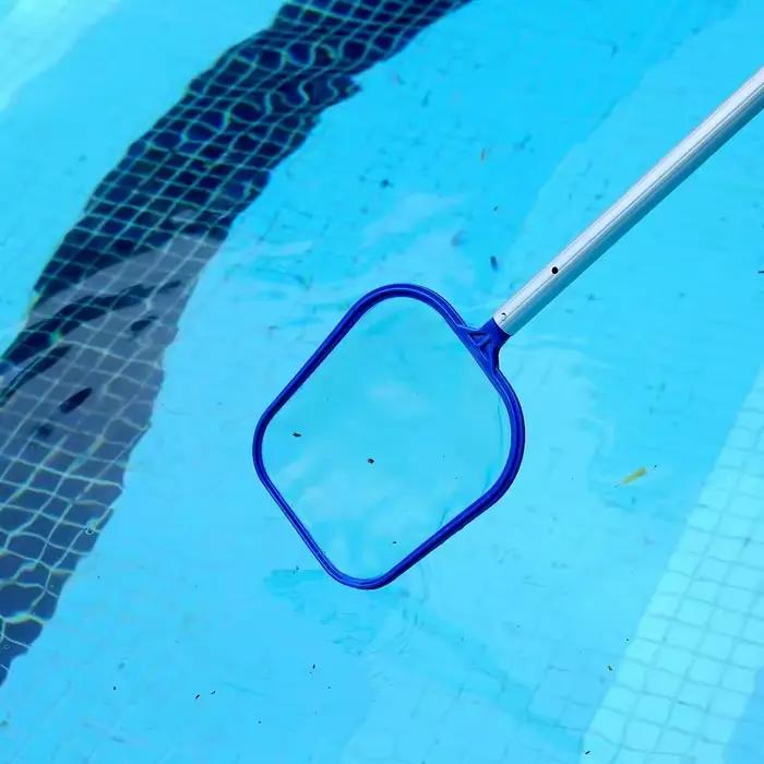 Épuisette à feuilles pour piscine avec cadre en maille pour l'entretien des spas et des piscines