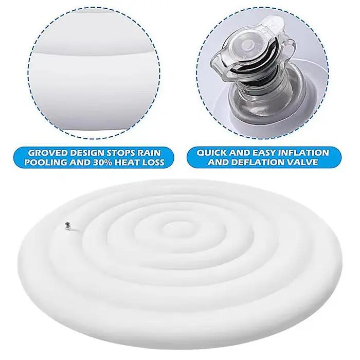 Couvercle de baignoire à remous gonflable pliable