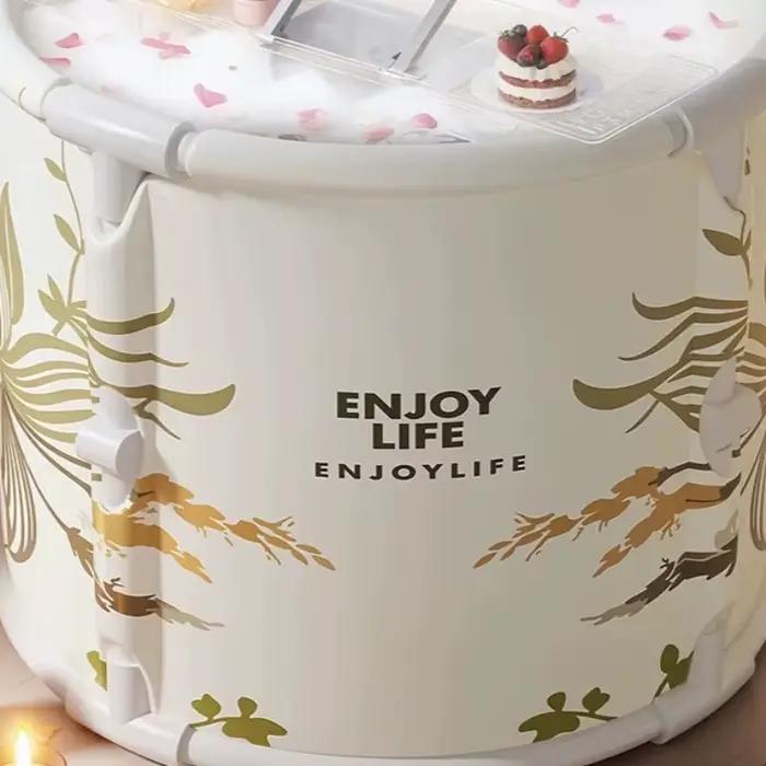 Baignoire Spa Autonome Pliable pour Adultes – Idéale pour Bain Relaxant et Immersion Chaude – Fournitures Spa