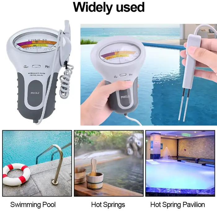 Testeur de chlore et de pH CL2 avec sonde pour piscine et spa