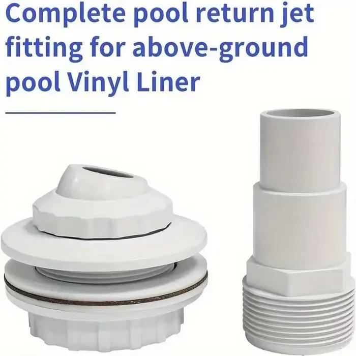 Buse de piscine 32/38 mm pour piscines résidentielles, parcs aquatiques, spas et plages, avec réglage individuel pour un débit d'eau optimal, matériau polypropylène, pour une utilisation estivale et festive