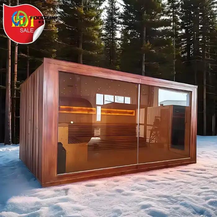 Sauna extérieur de luxe en bois pour 3-4 personnes