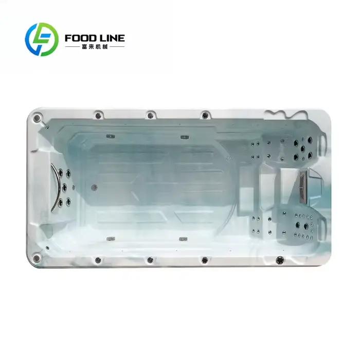 Spa de nage et de remise en forme personnalisé 11M pour 15-16 personnes, extra large, en acrylique, autoportant, double zone, modern style, pour villa et occasions spéciales
