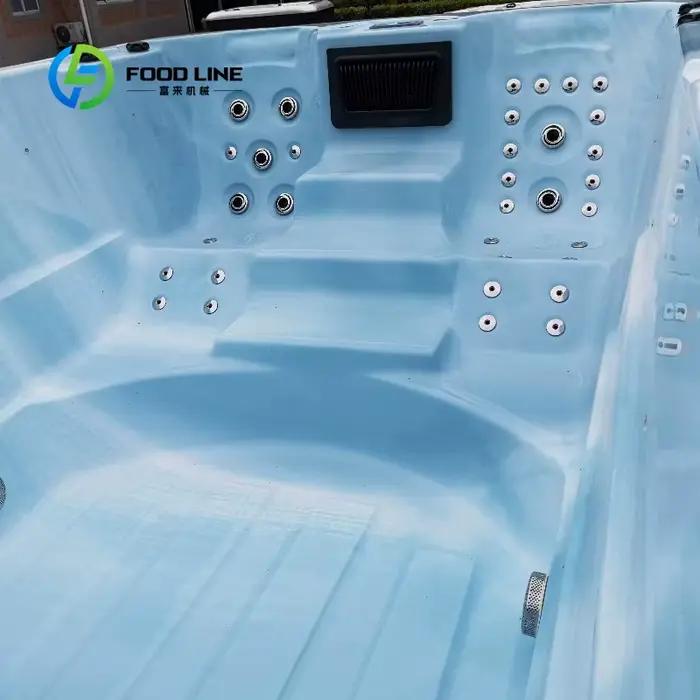 Spa de nage et de remise en forme personnalisé 11M pour 15-16 personnes, extra large, en acrylique, autoportant, double zone, modern style, pour villa et occasions spéciales