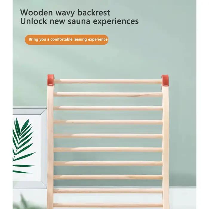 Dossier de sauna en bambou ergonomique forme S pour sauna extérieur hammam confort optimal relaxation bien-être