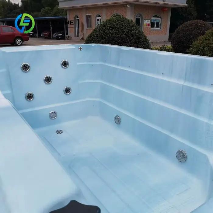 Spa de nage et de remise en forme personnalisé 11M pour 15-16 personnes, extra large, en acrylique, autoportant, double zone, modern style, pour villa et occasions spéciales