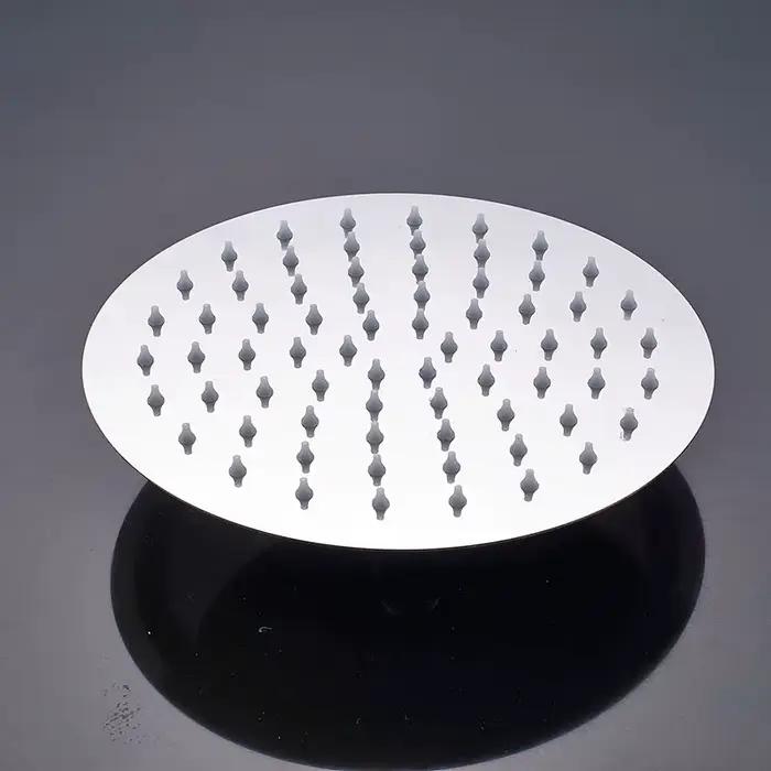 Pommeaux de douche Ultra-minces ronds et carrés en acier inoxydable 12/10/8/6/4 pouces pommeau