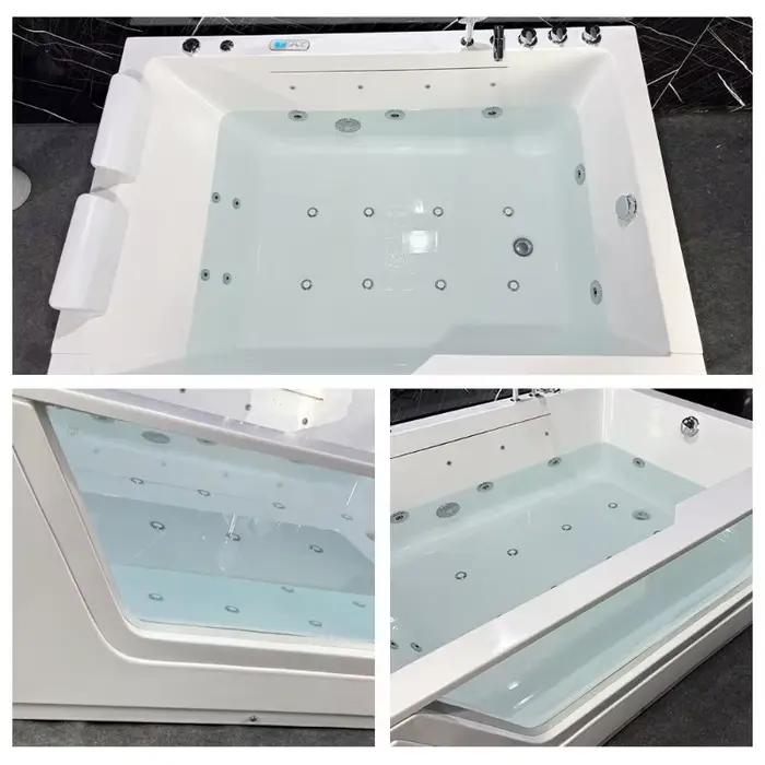 Nouvelle Conception en Promotion : Jacuzzi Spa Extérieur 5 Personnes avec Massage, Baignoire en Acrylique pour Villa, Jardin, Gazebo