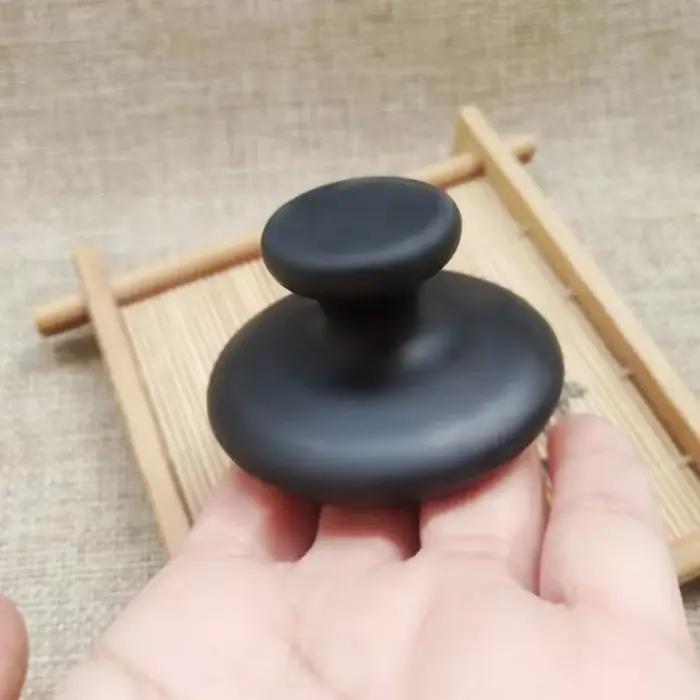 1 pierre brute noire huile de Massage en forme de champignon Spa
