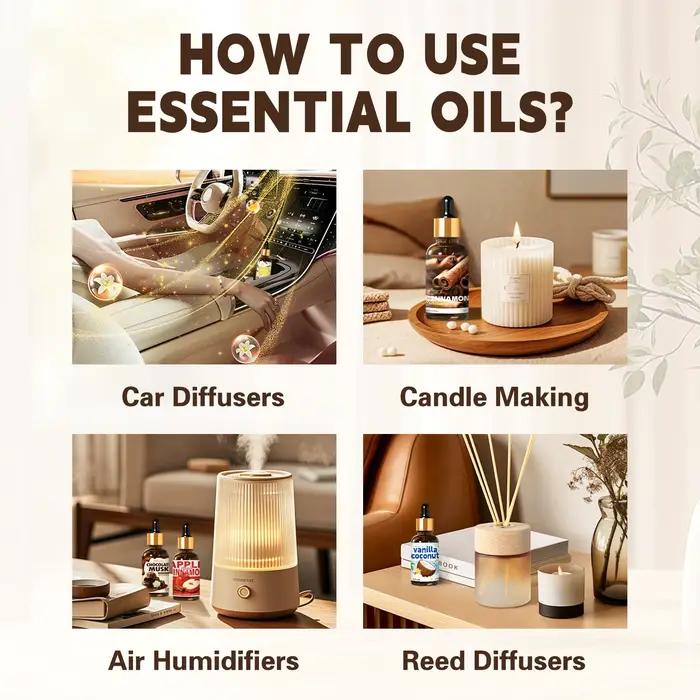 Huile essentielle de pomme et cannelle 30ml pour désodorisant, aromathérapie, bricolage et cadeau naturel pour maison et bureau
