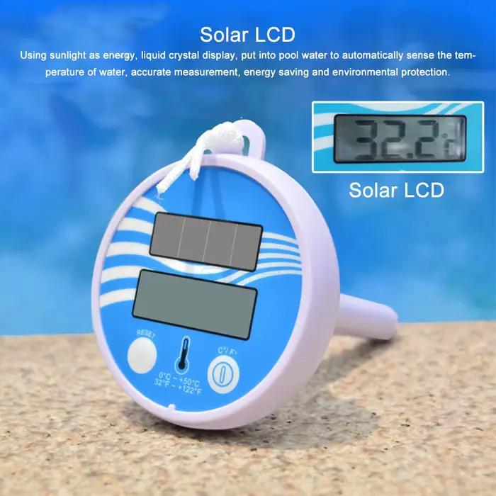 Therye.com-Compteur de température numérique flottant pour piscine solaire
